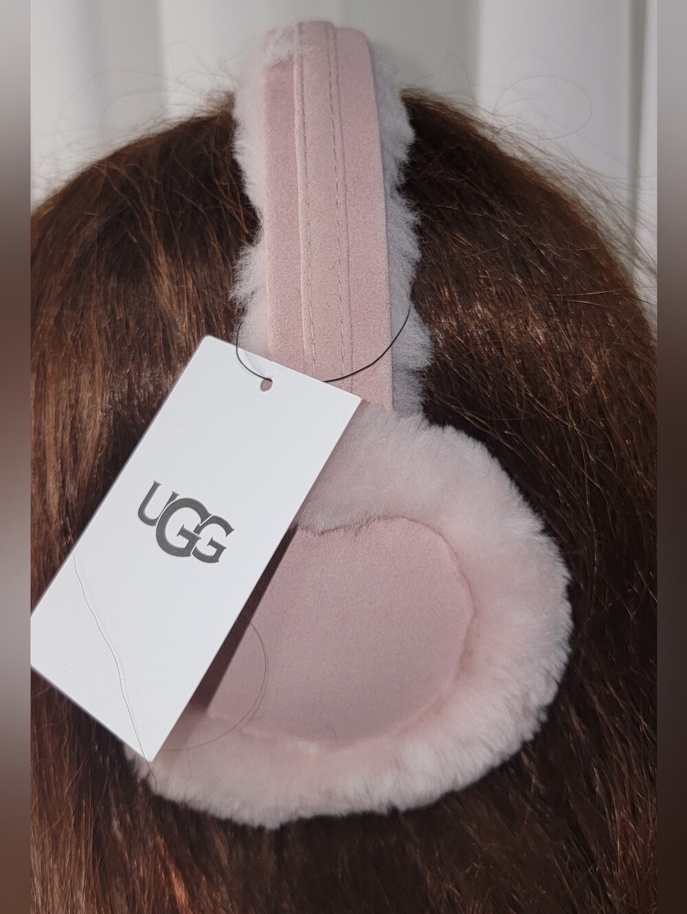 UGG Light Pink Plush Over-Ear Headphones